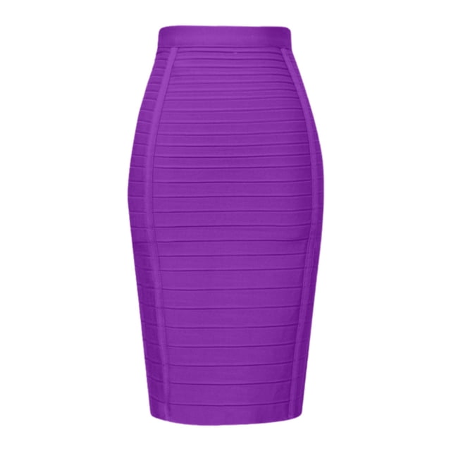 Jupe Crayon Rayée à Taille Haute pour Femmes