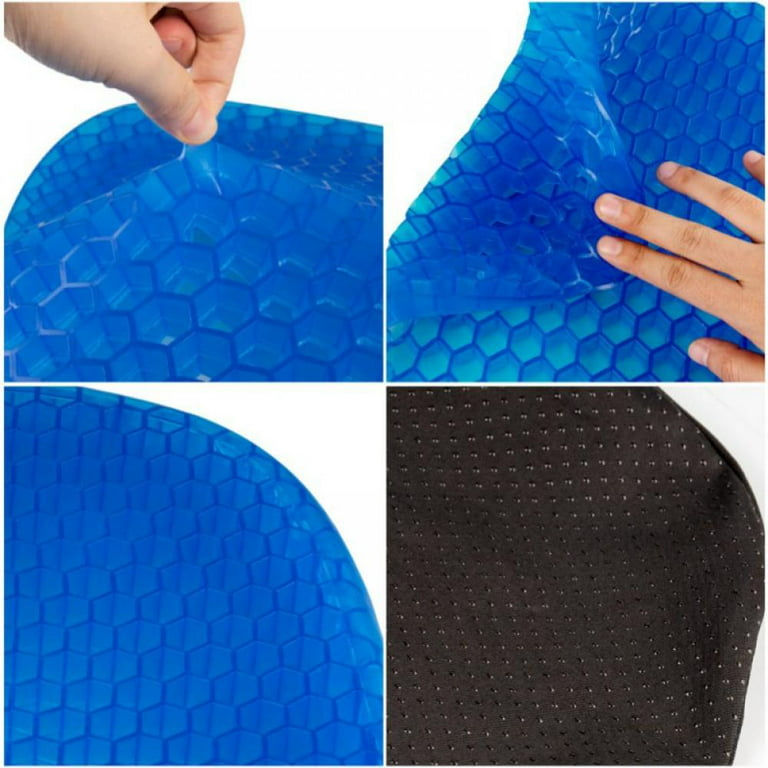  Gel Seat Cushion, Cooling seat Cushion Thick Big Breathable  Honeycomb Design, Double Layer Egg Gel Cushion for Pain Relief, Seat Cushion  for The Car,Office,Wheelchair : Health & Household
