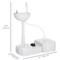 thumbnail image 2 of Évier de Camping Portable - Bassine pour Poste de Lavage des Mains avec Réservoir de Récupération, Distributeur de Savon et Porte-Serviettes, 2 of 7