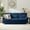 Blue, variant on FIRSCOOK 82" Compressed Snowfleece Fabric Sofa with 2 throw pillows, 3-Seat Couches for Living Room and Apartment, Beige