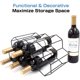 thumbnail image 3 of Rawiri Buruis Botellero de Metal para 9 Botellas, Soporte Independiente para Almacenamiento de Vino en la encimera, Protector de Ahorro de Espacio para Vinos Tintos y Blancos - Negro$ Botellero, 3 of 7