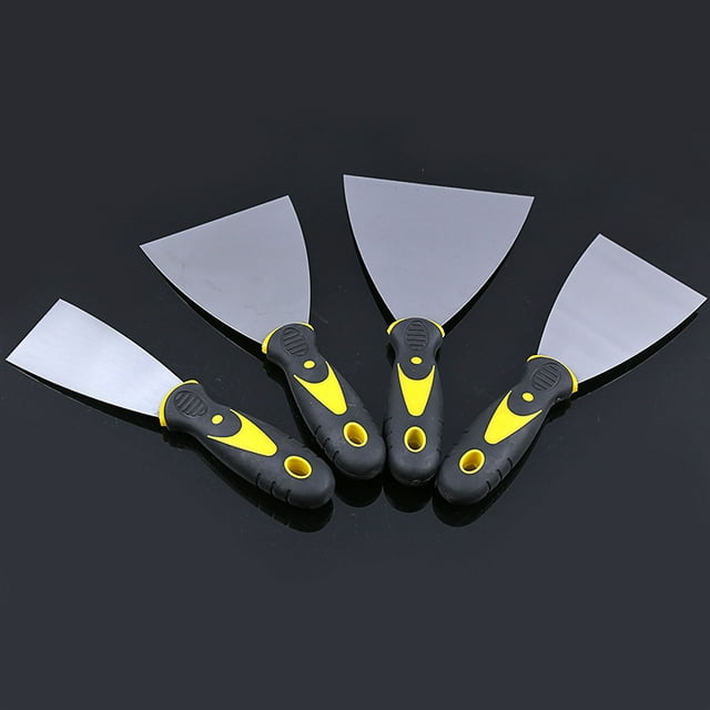 Cuchillo para masilla, juego de cuchillos para masilla de 4 piezas (2, 3, 4, 5 pulgadas), raspador de pintura de acero inoxidable, herramienta de cuchillo para encintar para reparar paneles