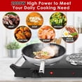 thumbnail image 2 of Spalivivre Hot Plate, 2000W Portable Electric Double Burner W/5 Level Temperature Control & Stay Cool Handles, Easy to Clean, Lightweight Cast Iron Electric Stove for Kitchen Camping Cooking, 110V, 2 of 14