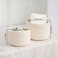 thumbnail image 5 of Handmade Woven Cotton Rope Storage Basket Cosmetics Jewelry Desktop Storaging Keys Snacks Box Sundries Organizer, 5 of 10