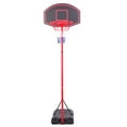 thumbnail image 2 of Zimtown Adjustable Basketball Stand Goal Height 5.2ft to 7.2ft, Indoor/Outdoor Kids Youth Exercise Basketball Hoop Backboard Rim, with Wheels for Portable, 2 of 14
