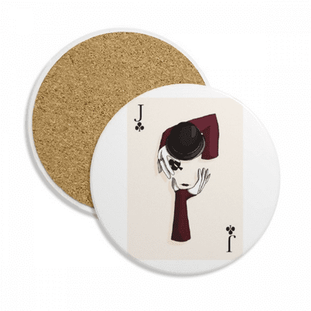 

Spade J Playing Cards Pattern Coaster Cup Mug Tabletop Protection Absorbent Stone