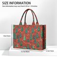 thumbnail image 3 of Large Capacity Tote Bag,Red Christmas Tree and Ornament Pattern Handbag Fashion Luxury Tote Bag,15.7"x13"x 5.1" Inches,Laptop Compatible, 3 of 6