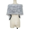 thumbnail image 5 of ZQUUVOU Women’s Faux Fur Wraps Elegant Capelet Bridal Wedding Shawls Shrug Scarf Party Cover Up for Bride and Bridesmaids Gray, 5 of 5