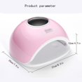 thumbnail image 2 of Nail Art 72W UV LED Nail Lamp Smart Over-Temperature Protection Nail Dryer High-Value Digital Di play Nail Light for Home and Salon Nail Care (Color : Pink), 2 of 7