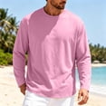 thumbnail image 2 of YODETEY Men’s Crew Neck Long Sleeve T‑Shirt, Stretch Moisture Wicking Active Shirts,Size S-3XL, 2 of 6
