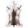 thumbnail image 2 of Safavieh Faux Sheep Skin Joandra Natural Area Rug, Ivory/Brown, 4' x 6', 2 of 8