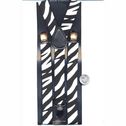 80/'S Costume Animal Print Suspenders Unisex Zebra Print Leopard Print Susp-02