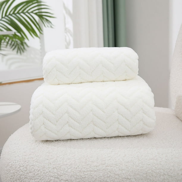 Juego de toallas de baño de terciopelo | Toallas suaves y altamente absorbentes para baño, spa, gimnasio | Incluye 1 toalla de baño (70x140 cm) y 1 toalla de mano (35x75 cm) | Duraderas, fácil