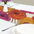 thumbnail image 4 of Yayeee Table Runner 90 inches Long Home Kitchen Dinning Party Decoration, Purple Hand Drawn Floral, 4 of 7