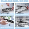 thumbnail image 4 of Bandejas de Acero Inoxidable para Cubitos de Hielo para Congelador, Bandeja de Metal con Palanca, Bandeja de Inspiración Vintage para Cocina y Bar., 4 of 5