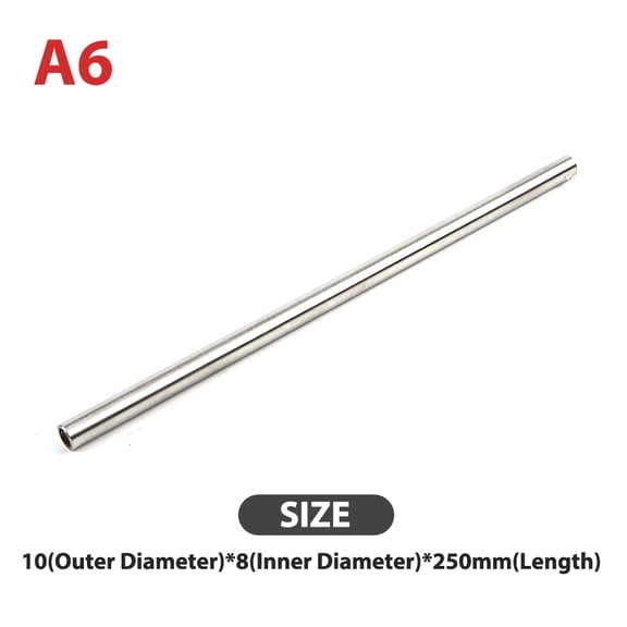 Silver Round 304 Stainless Steel Capillary Tube Pipe 250mm Hollow Circular Tube