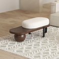 thumbnail image 2 of Foot Stools Ottoman Shoe Bench Shoe-Changing Bench, Solid Wood B&B Sofa, Shoe-Changing Stool, Entrance Hall, Leisure Bedside Stool Shoe Changing Stool(B,S100cm), 2 of 5