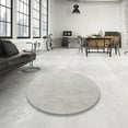 thumbnail image 4 of Ahgly Company Machine Washable Indoor Round Industrial Modern Pale Silver Gray Area Rugs, 8' Round, 4 of 7