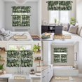 thumbnail image 6 of Summer Palm Tree Kitchen Curtains Sets for Windows 24 Inch Length, Welcome Tropical Botanical Rod Pocket Window Treatments Tier Curtains and Valances Set for Bedroom/Bathroom, 6 of 8