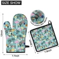 thumbnail image 6 of Colorful Mushroom Decor Teal Pattern Kitchen Oven Mitt and Pot Holder Sets 2 Pcs for Baking, Cooking and Grilling, Heat Resistant Up To 392 °F, 6 of 7