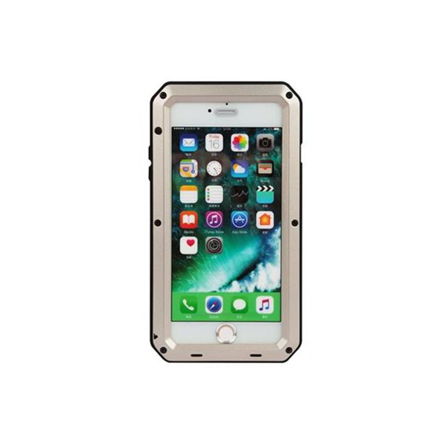 Fresh Fab Finds FFF-Gold-GPCT817 Étui Hybride Robuste Antichoc pour iPhone 7 Plus, Or - Unisexe