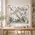 thumbnail image 5 of Flowering Tree in an Ornate Garden, Romantic Vintage for Nature Lovers, Botanical Home Decor, Housewarming Gift, Tapestry Wall Hanging for Bedroom and Living Room, 5 of 7