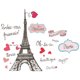 thumbnail image 3 of Adhesivos de pared con la Torre Eiffel de París con palabras en francés, 30 x 40 cm, PVC, 3 of 4