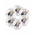thumbnail image 7 of 15 Inch Round Placemats Set of 6, Spring Pig Non Slip Heat Insulation PP Table Mats, Butterfly Botanical Floral Summer Washable Place Mats for Kitchen Dining Party Table Decor, 7 of 7