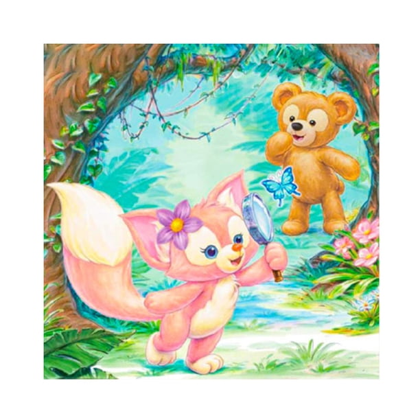 Cuadros Decorativos 5D DIY diamante pintura Lina Belle oso completo redondo taladro mosaico imagen decoración Ehuebsd Nuevos Originales