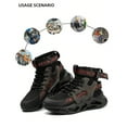 thumbnail image 3 of XQJ Work Boots Safety Steel Toe Shoes for Men Lightweight Breathable High-Cut Boots Industrial & Construction Sneakers Size 10, 3 of 8