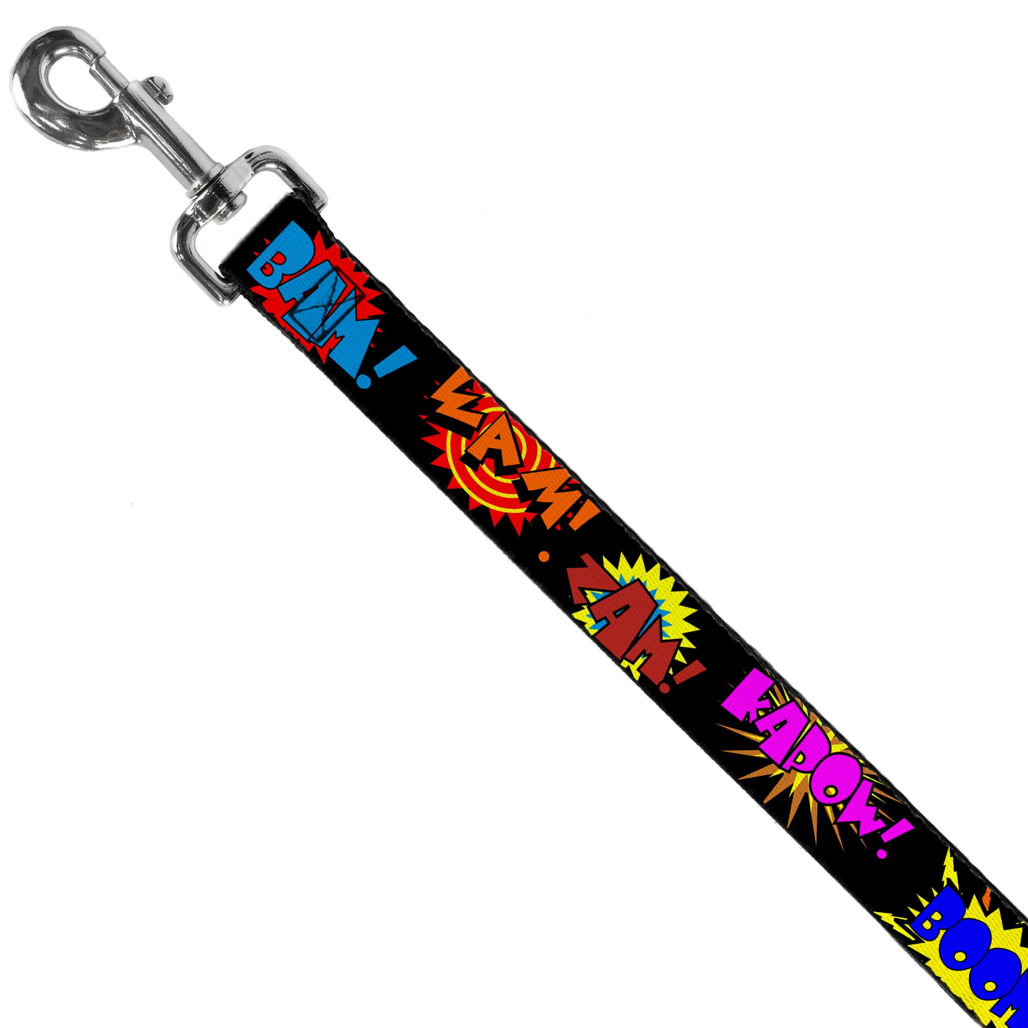 Buckle-Down Pet Leash, Dog Leash, Sound Effects Black Multi Color, 6 Feet Long 1.0 Inch Wide