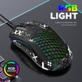 thumbnail image 4 of ZIYOU LANG M5 Honeycomb Ambidextrous Ergonomic Design Optical Wired Gaming Mouse, Black, 4 of 9