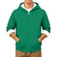 thumbnail image 5 of GrmtClth Mens Sherpa Lined Hoodie Thick Winter Fleece Lined Full-Zip Hooded Sweatshirt Casual Thermal Long Sleeve Jacket Coats Green M, 5 of 8