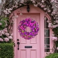 thumbnail image 6 of CxhicLuv Spring Door Wreath, Artificial Greenery for Indoor/Outdoor Decoration, Frosted Berries & Snow Covered Foliage, Elegant Holiday Wreath for Front Door, Porch & Wall Decor, 6 of 6