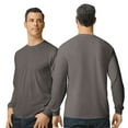 thumbnail image 2 of Gildan Unisex Heavy Cotton Long Sleeve T-Shirt 100% Cotton Classic Fit Plain Long Tee (Royal, M), 2 of 7