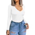 thumbnail image 4 of Blouses for women dressy casual Nylon,Spandex Soft Clothing M White womens blouses, 4 of 4