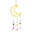 thumbnail image 2 of Carillón de viento con colgante de grava de amatista natural | Atrapasol de prisma de cristal tejido a mano | Adorno decorativo colgante para casa, jardín, patio y ventana | Iluminación arcoír, 2 of 2