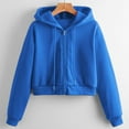 thumbnail image 3 of FINALGANG New Sweatshirts For Women Solid Color Long Sleeve Full Zip Drawstring Hoodie Oversized Stylish Top With Pocket Skin Friendly Relaxed Fit Activewear, 3 of 8