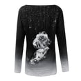thumbnail image 4 of Qertyioot Mode Femme Ample Col Rond Imprimé Long, 4 of 4