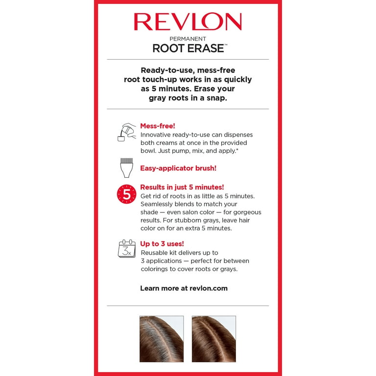 Revlon Permanent Root Erase #4 Matches DARK orders BROWN Shades UP TO 3 USES Exp 11/22