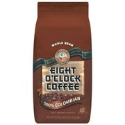 8 O'Clock Coffee 100% Colombian Whole Bean, Medium-Dark Roast