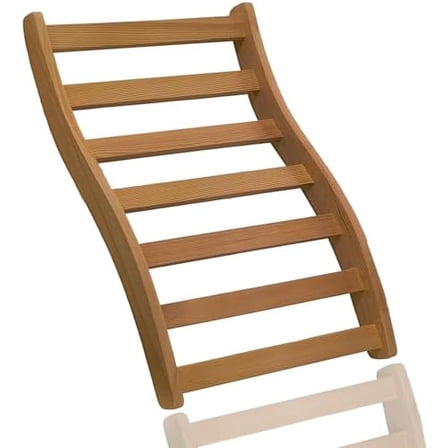 1PCS Sauna Backrest Red Cedar Canadian | S-Shape Design - Slip-Resistant - Non-Toxic - Comfortable - Sauna Accessories Kit Apply to Barrel or Infrared Sauna (23.98 in * 15.54in)$$Garden & Patio