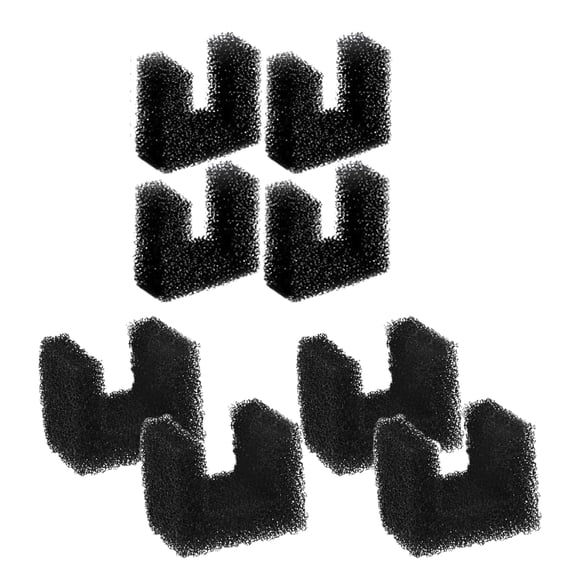 TropicAqua Cat Water Fountain Sponge Filters, 2 Size U Shape Foam Filters Compatible with 135oz/4L Viva 64oz/1.8L 140oz/4.1L Pet Dog Drinking Fountain (Pack of 8)