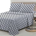 thumbnail image 3 of Lux Decor Collection Quatrefoil Bed Sheet Set Full in White Gray, 3 of 7