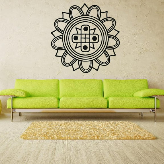 African Art Flower Pattern Decal - 36 Inches