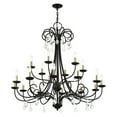 thumbnail image 3 of 40870-04 Livex Lighting Daphne - 18 Light Extra Large Chandelier-41 Inches Tall and 42 Inches Wide-Black/Antique Brass Finish, 3 of 12