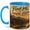 Blue, variant on Simple Joy Cabin 11oz Ceramic Mug, Vintage Lake Nature Design