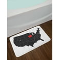 thumbnail image 2 of Iowa State Bath Mat, North America Map Showing the Iowa State Simple Cartography Design, Plush Bathroom Decor Mat with Non Slip Backing, 29.5" X 17.5", Black Vermilion White, by Ambesonne, 2 of 2
