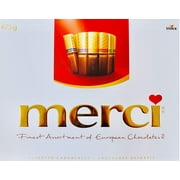 Merci Finest Assortment of European Chocolates. 675grams / 23.8 ounce Value pack. 54 pieces of individually wrapped Fine European Chocolates.