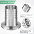 thumbnail image 2 of Uxcell 2-Pack Tri Sanitario 1.5 en Accesorios de Barba para Manguera de 1-1/4 en Adaptador de Acero Inoxidable Fitting de Tubería Ferrule OD 50.5mm, 2 of 7